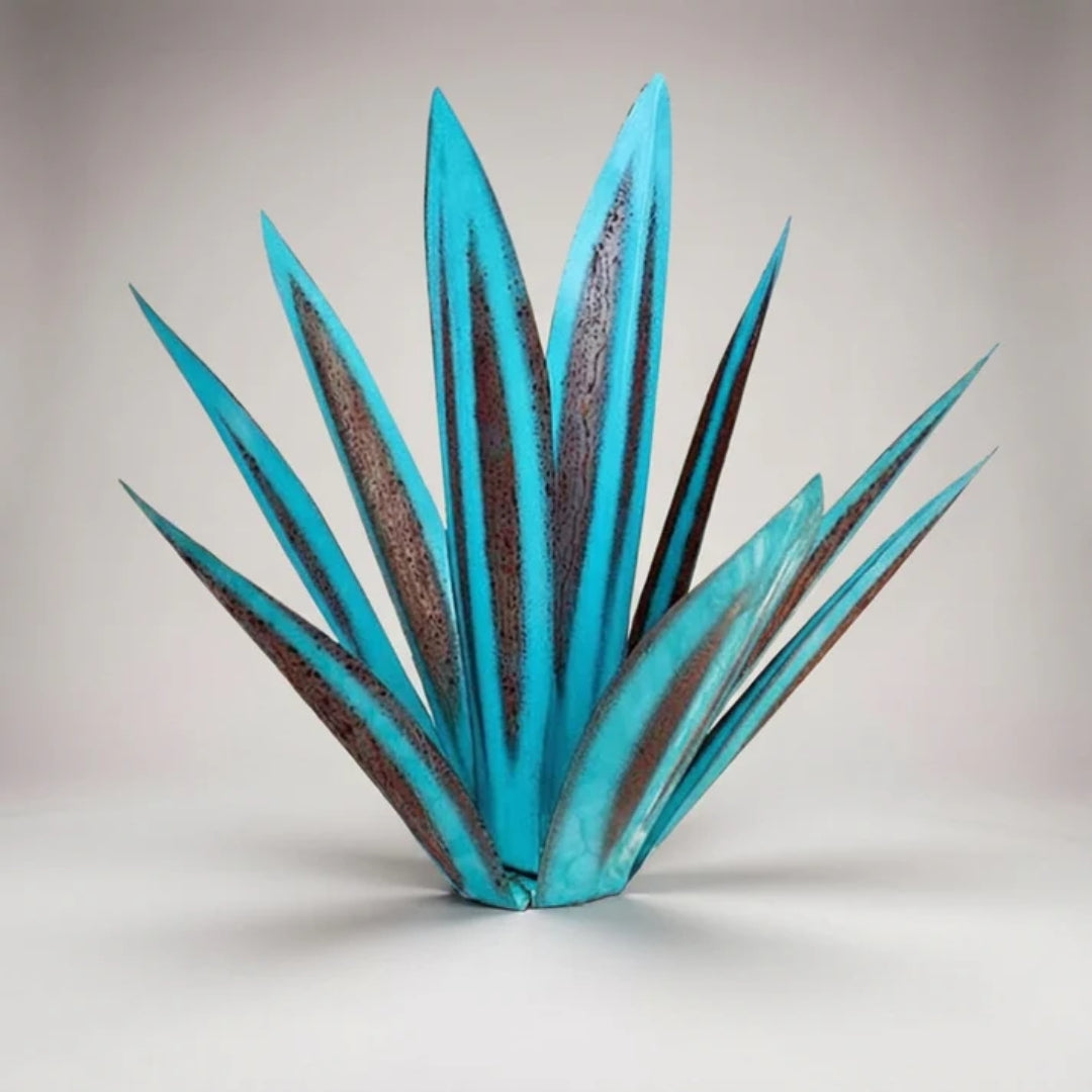Tuinornament - Metalen Agave met Solar LED Verlichting