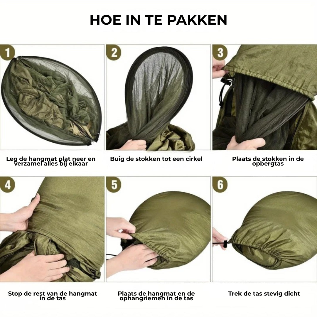 Hangmat - Compacte Outdoor Hangmat Met Insectennet