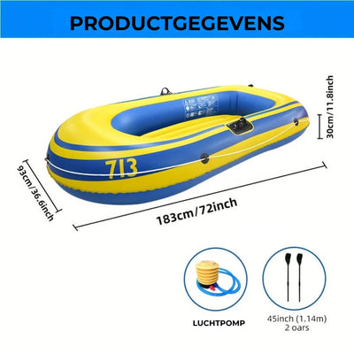 Opblaasboot - Comfortabele 2 Persoons Vissersboot