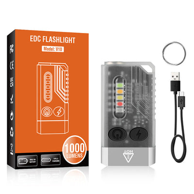 Kleine krachtige EDC-zaklamp met rood UV-blauw licht