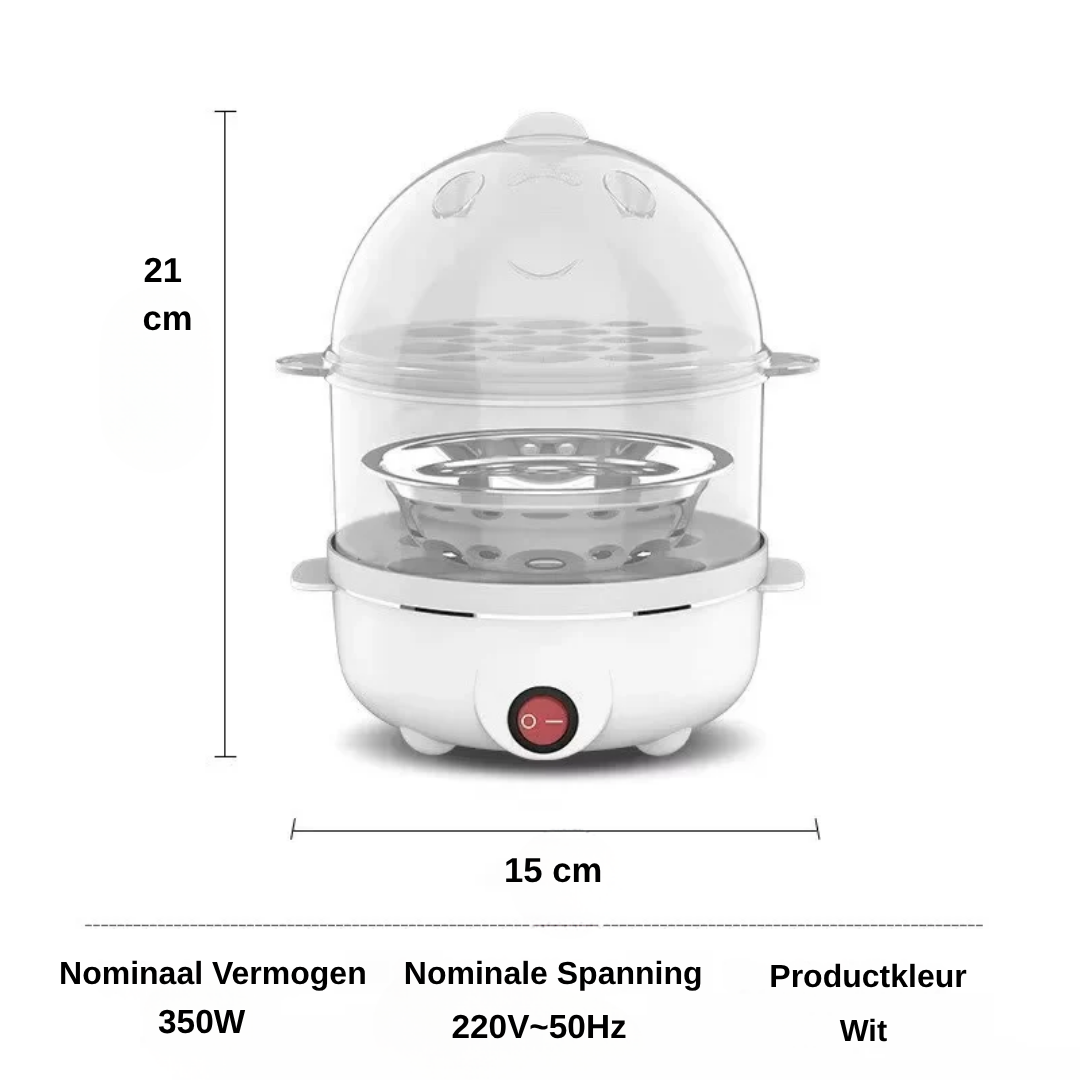 2-in-1 Elektrische Stomer & Eierkoker