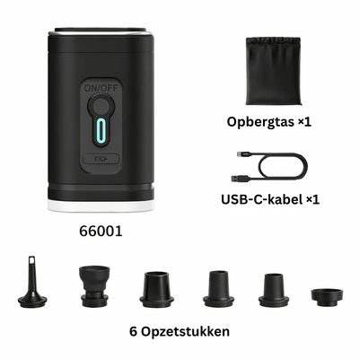 Mini Oplaadbare Luchtpomp - Compacte Luchtpomp met LED-verlichting