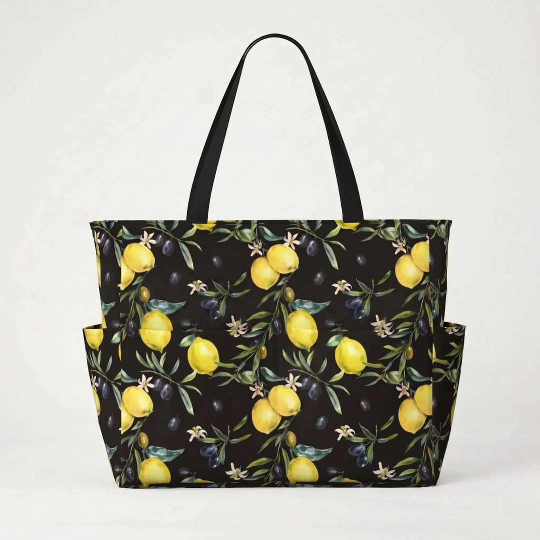 Ruime Strandtas met Tropische Print
