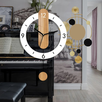 MYHOME® - Scandinavische Houten Pendel Wandklok