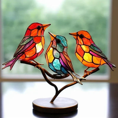 Vogel Beeldjes - Luxe Gekleurde Vogel Decoratie - Aviloura