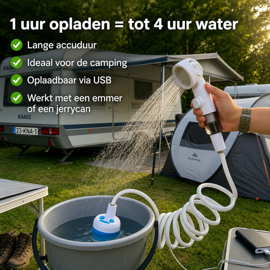 Draagbare Oplaadbare Waterpomp - Compacte Camping Douchepomp