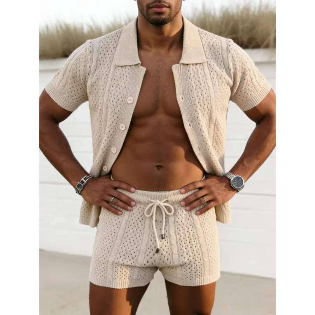 Gebreide Zomer Set  met Shorts - Novaro