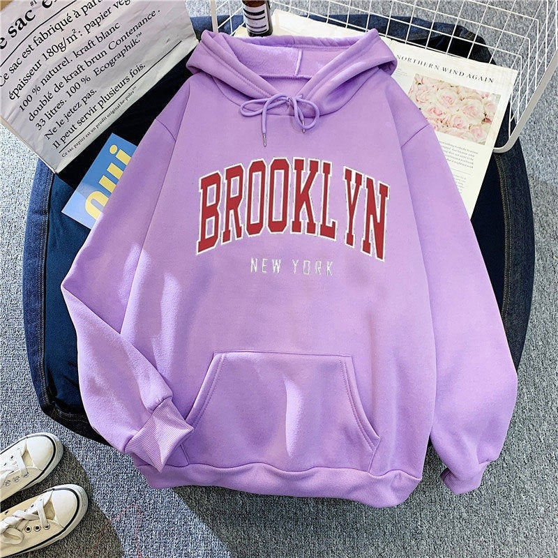 Hoodie - Brooklyn Print Dames Hoodie - UrbanCore