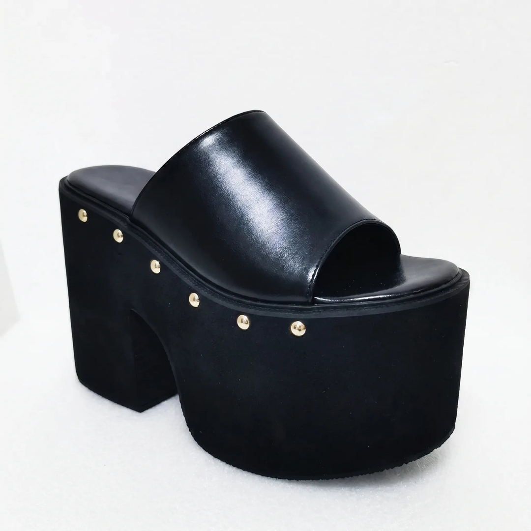 Platform Sandalen Met Hoge Blokhak