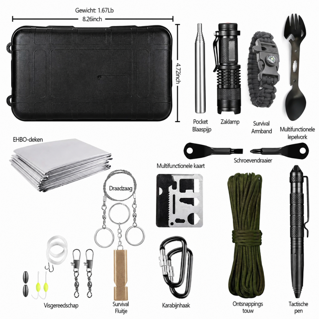 Survival Kit - Professionele Nooduitrusting voor Outdoor Avonturen
