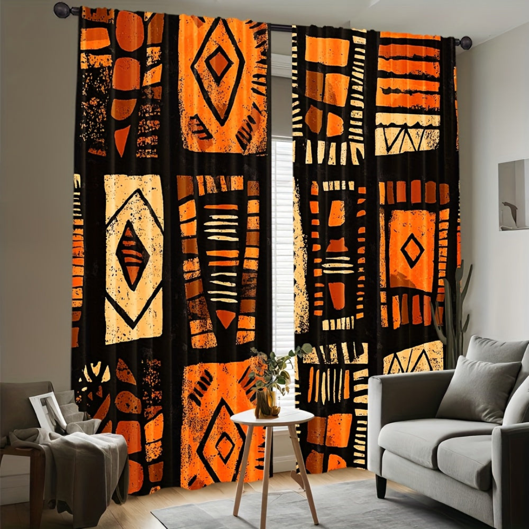 Gordijnen - Kleurrijk Geometrisch Design
