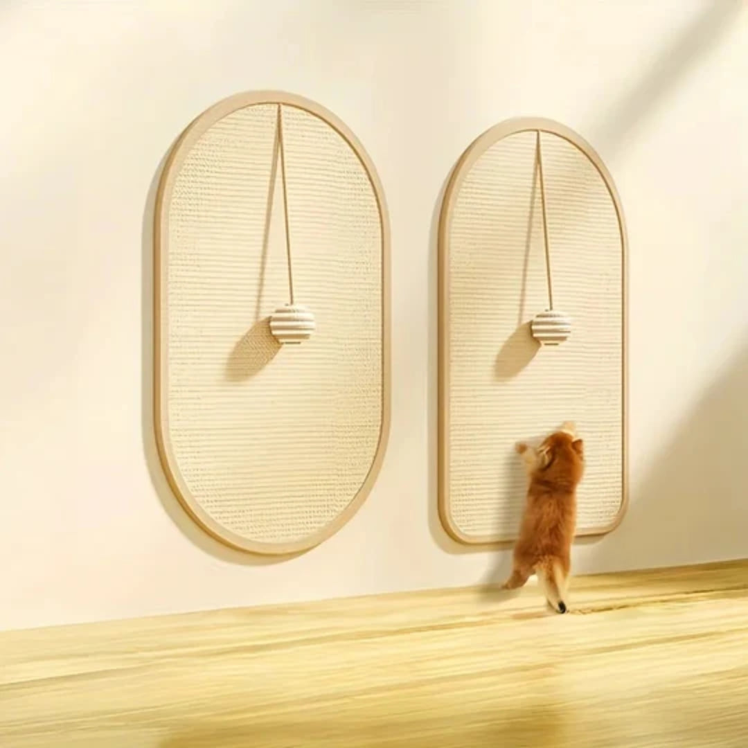 Katten krab bord - wandgemonteerde 3-in-1 krabmat
