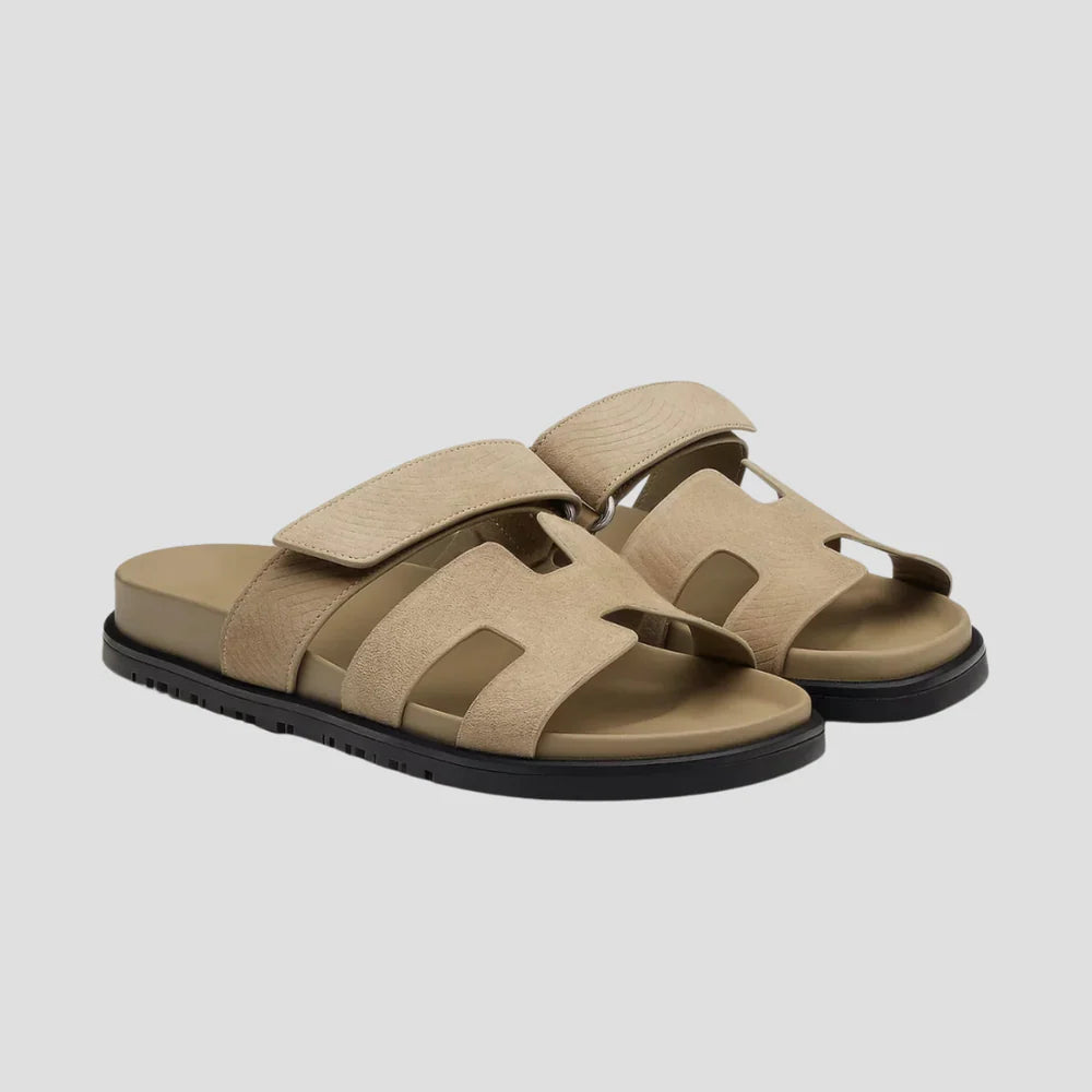 PureStep - Sandales décontractées en cuir avec ajustement réglable