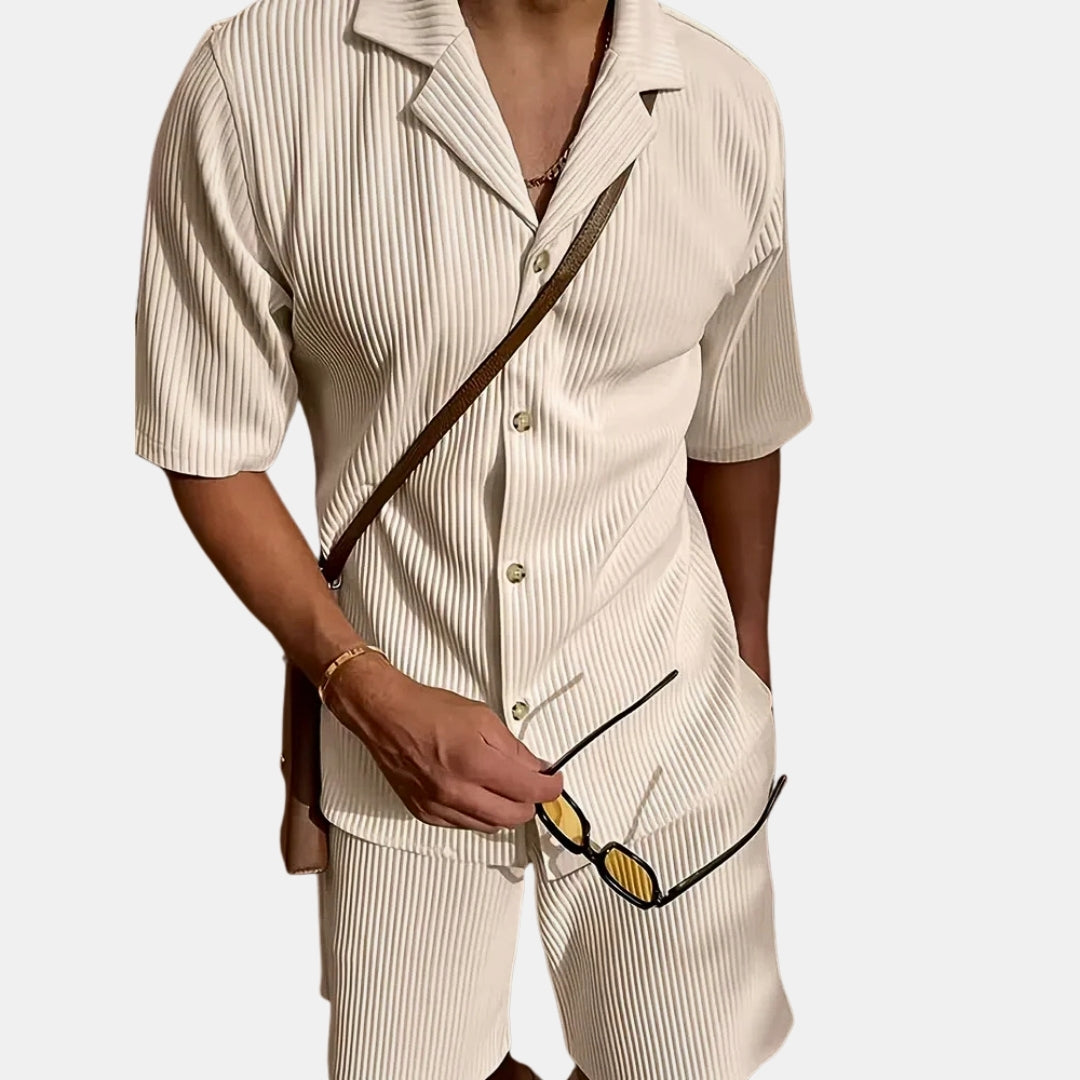 Gestreepte Zomer Set met V-Hals - CoastalStripe