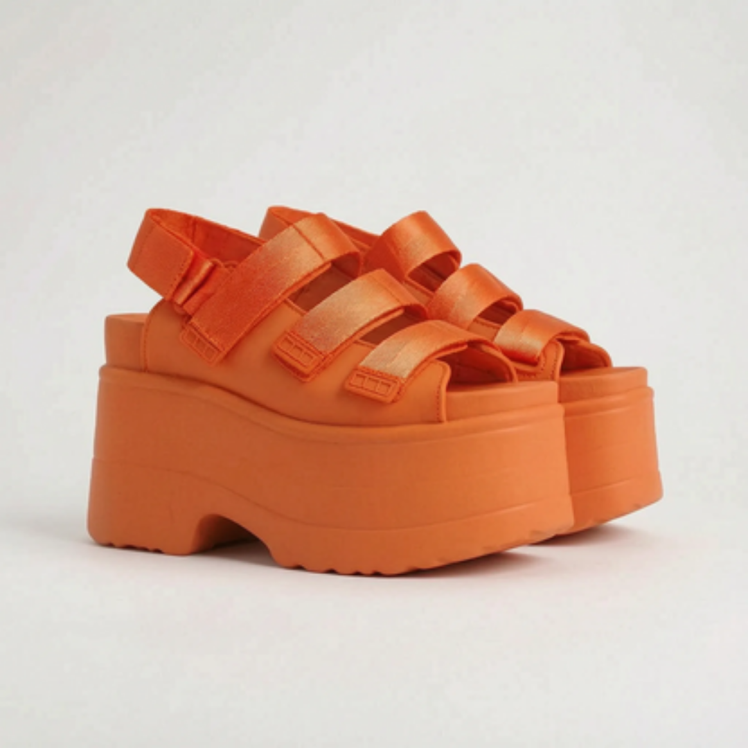 Retro Chunky Platform Sandalen