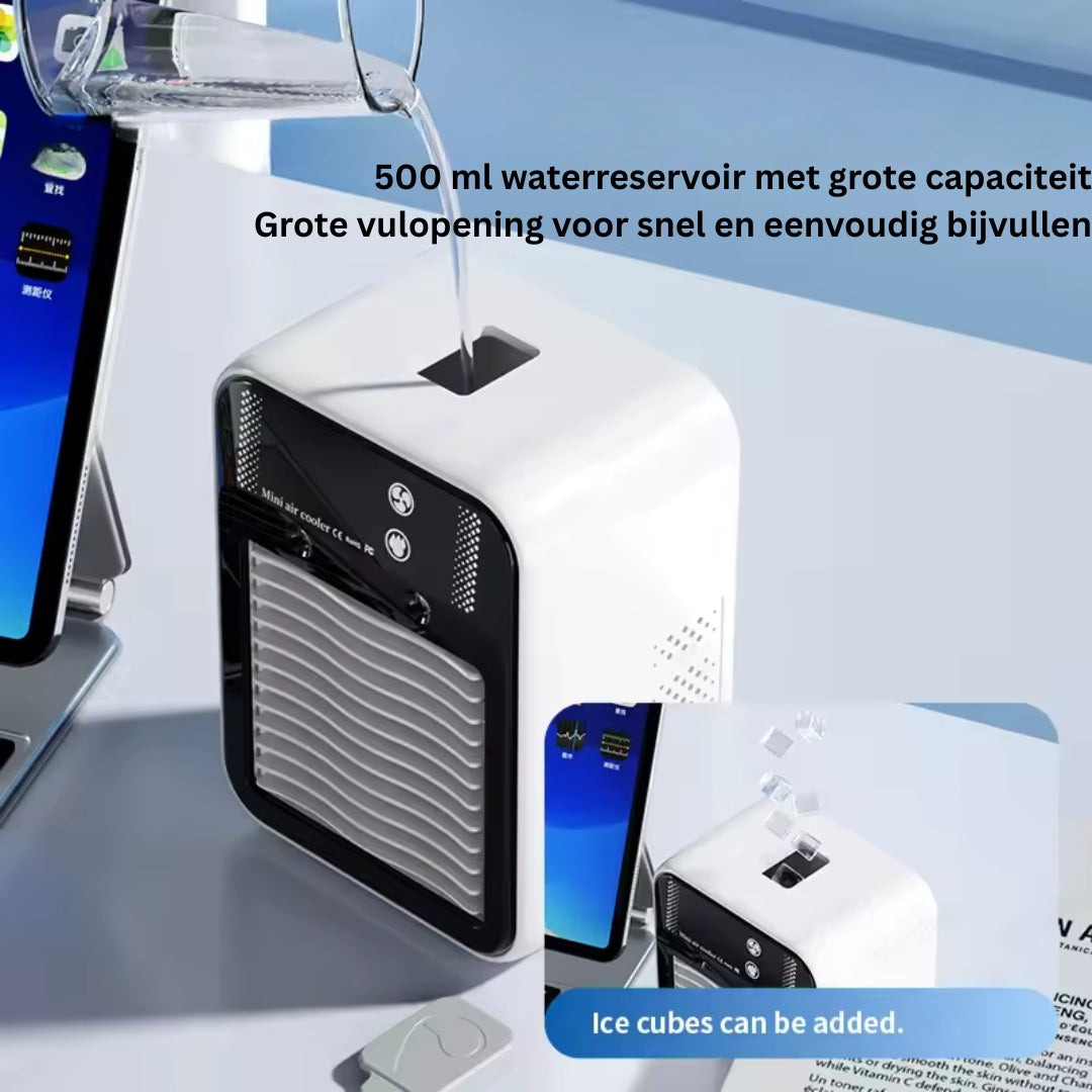 Draagbare airconditioner - Mini luchtkoeler met waterverneveling