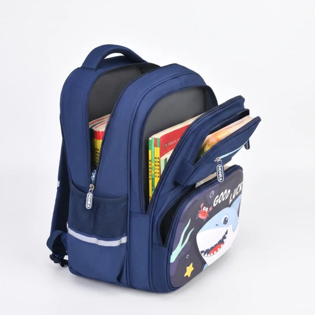 Complete 3-Delige Schooltas Set Voor Kinderen - Sharkie