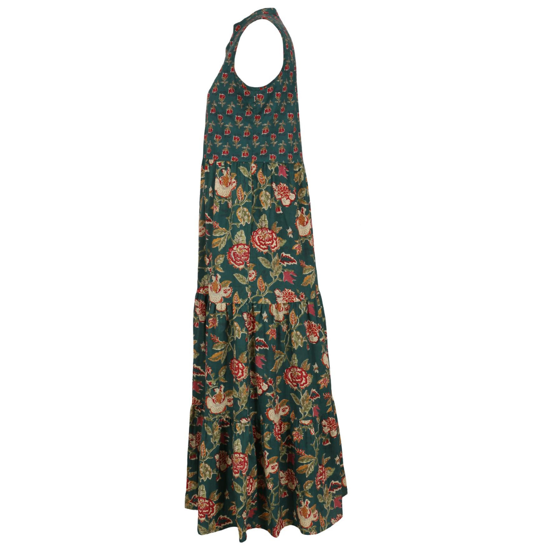 Zomerjurk - Lange Bloemenjurk met Zakken - Florabelle