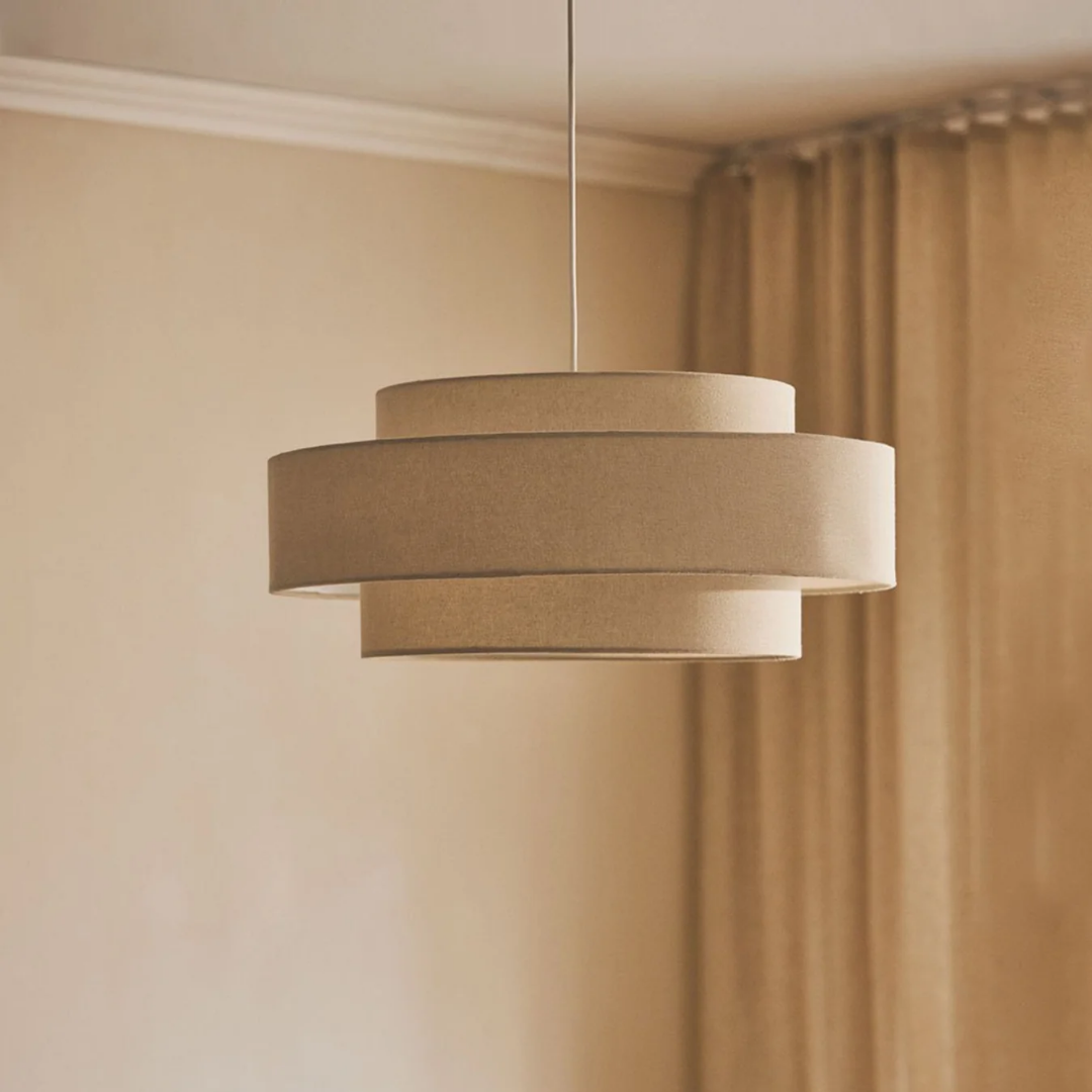 MYHOME® - Hanglamp Met Gelaagd Linnen Design