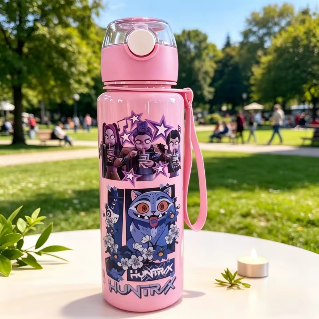 Kpop Drinkfles - Lekvrije Drinkfles met Rietje - AquaPop