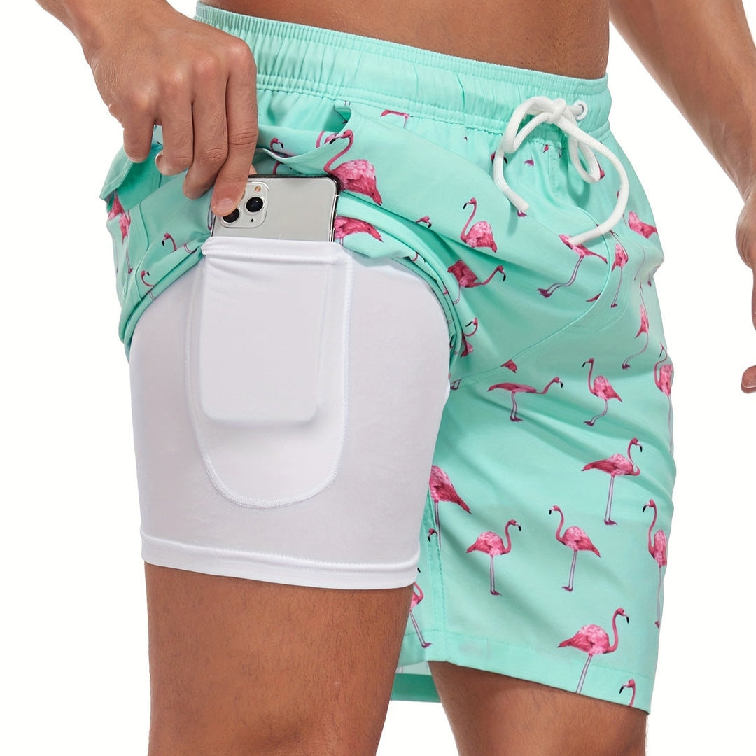 Zwembroek - Tropische Flamingo Print