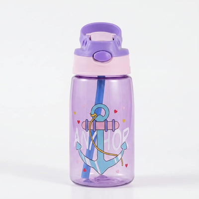 Waterfles Voor Kinderen met Rietje en Drukknop