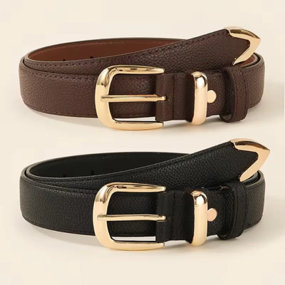 Elegante Smalle Riem met Gouden Gesp - BelleCurve