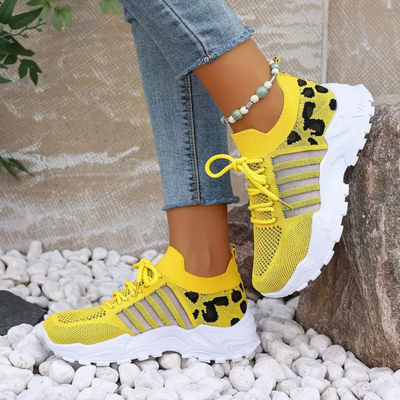 Lage sneaker met leopard print - Veloria