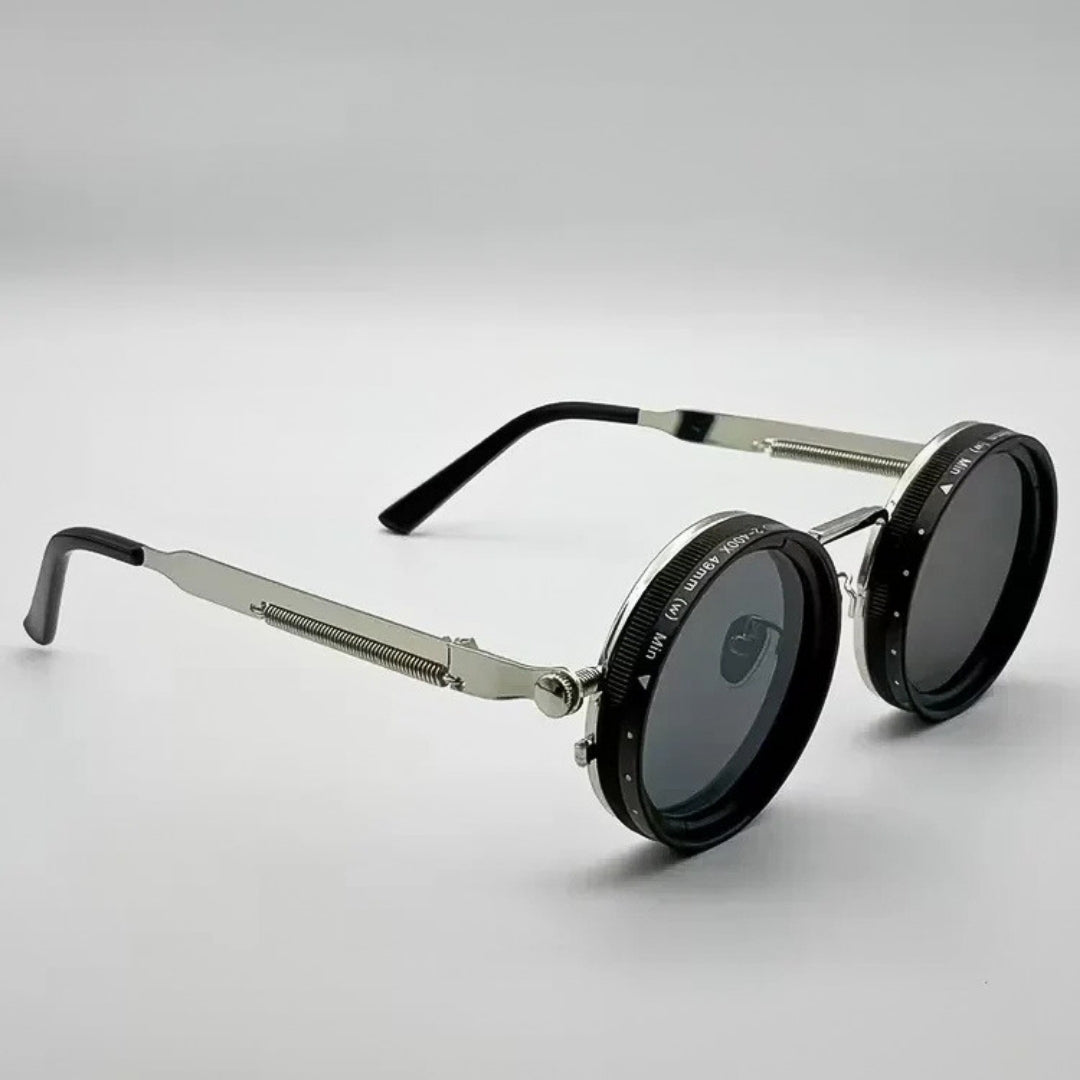 Steampunk zonnebril met ronde glazen - IronShade