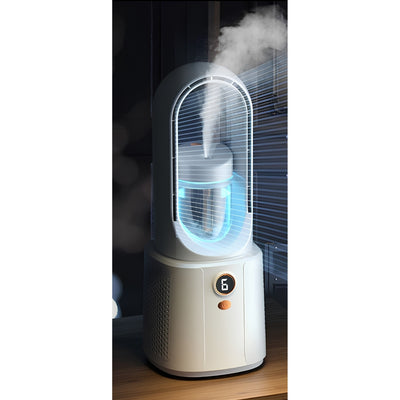 Bladloze Ventilator - Stille Luchtkoeler Met Nachtlamp En Luchtbevochtiger
