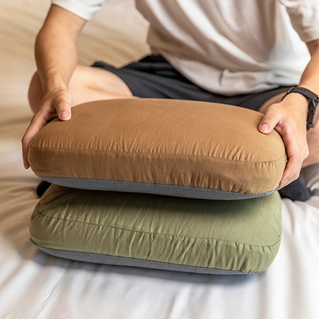 Camping Kussen - Ergonomisch Memory Foam Reiskussen