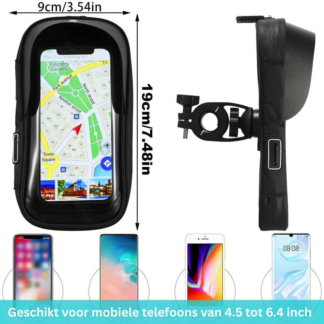 Waterdichte Fiets- en Motor Telefoonhouder met 360° Rotatie - RideVault