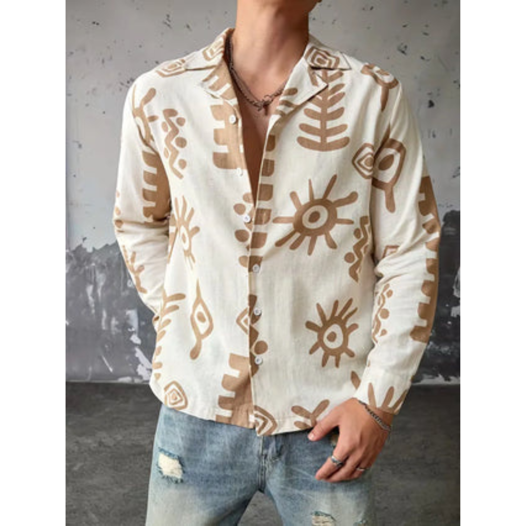 Casual Overhemd met Abstracte Print - Sandford