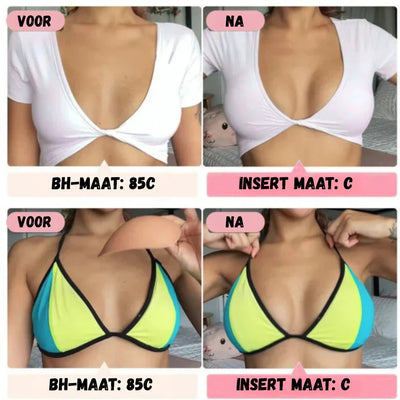 Push-up BH - Herbruikbare Push-up Inserts met Direct Volume-effect