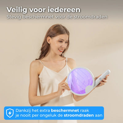 Elektrische Vliegenmepper - 2-in-1 met UV-Lamp