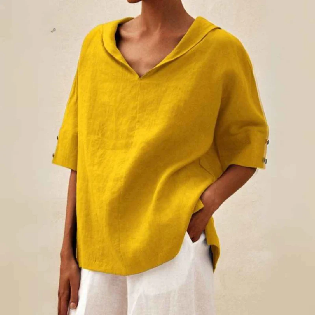 Casual Overhemd - Luchtig V-Hals Shirt
