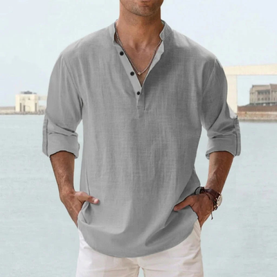 Linnen Blouse - Luchtige Zomerblouse Voor Heren