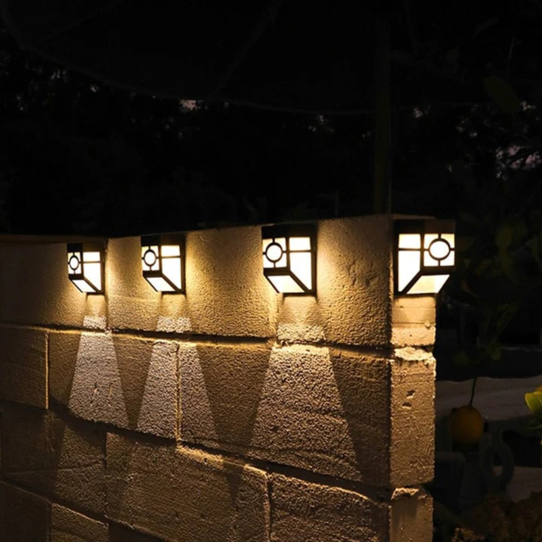 Japandi solcellelampe - Solcelle væglampe med tidløst Japandi-design