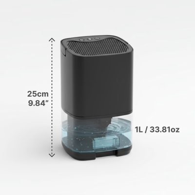 Luchtontvochtiger - compact met LED-verlichting