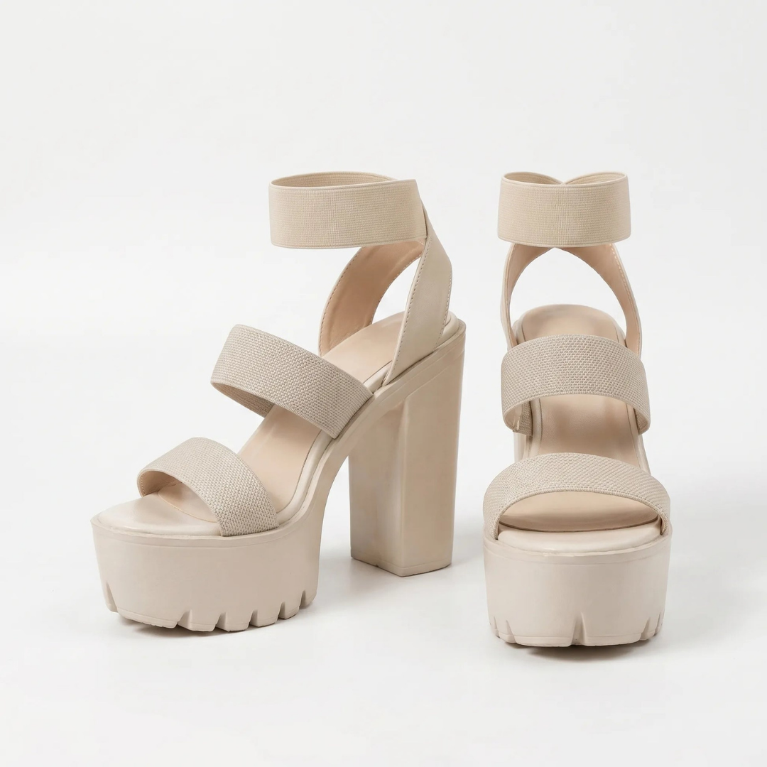 Sandalen Met Plateau Blokhak