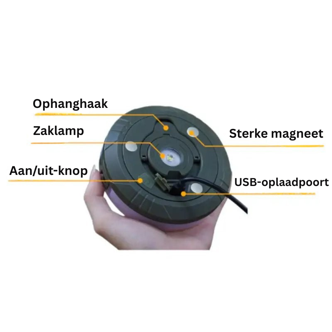 Camping Lamp - 4-in-1 Uitschuifbare Verlichting voor Outdoor Avonturen - CampGlow
