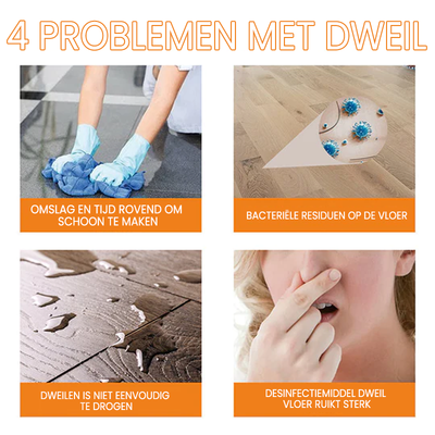 Krachtige ontsmettings vloerreiniger ( +5 GRATIS Microvezel doeken)