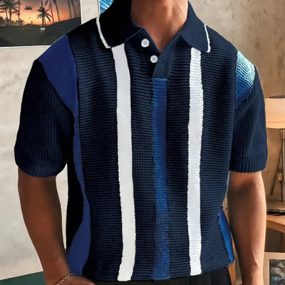Polo met V-Hals en Korte Mouwen - UrbanEase