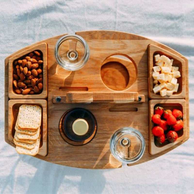 Picknicktafel - Draagbare Wijntafel - OakVino