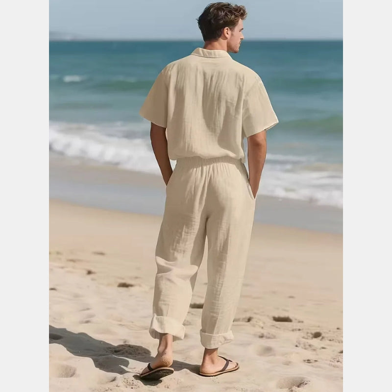 Norvian - Zomer set voor mannen - Luchtige Tweedelige Vakantieset