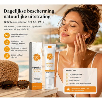 Zonnebrand - Getinte SPF50+ Hydraterende Dagcrème