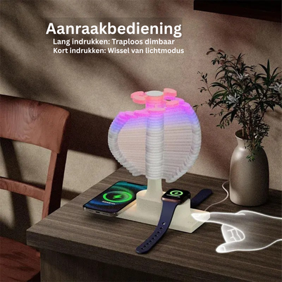 Spiraalboom Tafellamp met Draadloze Oplader