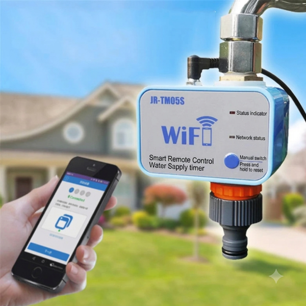 Intelligens Wi-Fi-vezérlő kerti öntözéshez - távoli vezérléssel