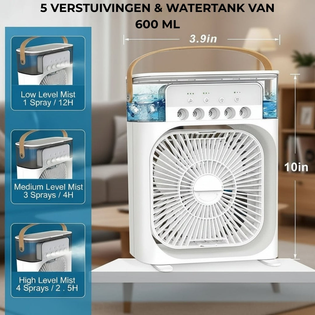Draagbare luchtkoeler - Compact met Vernevelfunctie