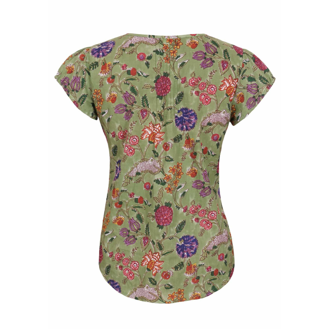 Bloemen Top met Plooidetails - Floréa